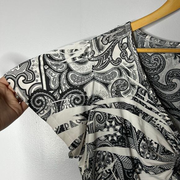 Apt 9 Womens Y2K Fairy Grunge Rhinestone Babydoll Top Size 1X White Flowy Artsy - Picture 7 of 9